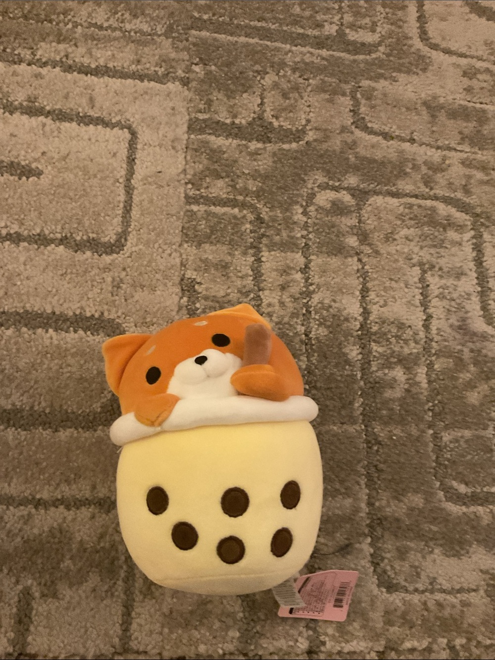 Orange Shiba Inu Bubble Tea Plush Toy - Soft Pet Plush
